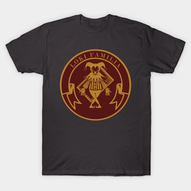 DANMACHI: LOKI FAMILIA EMBLEM T-Shirt by probadger